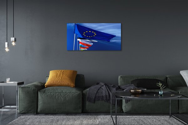Obraz canvas rôzne vlajky 100x50 cm