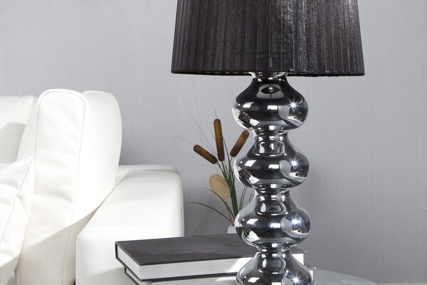 Estila Luxusná moderná stolná lampa Mia čierna