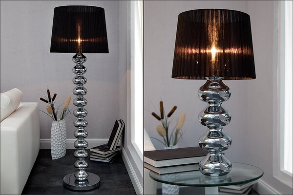 Estila Luxusná moderná stolná lampa Mia čierna