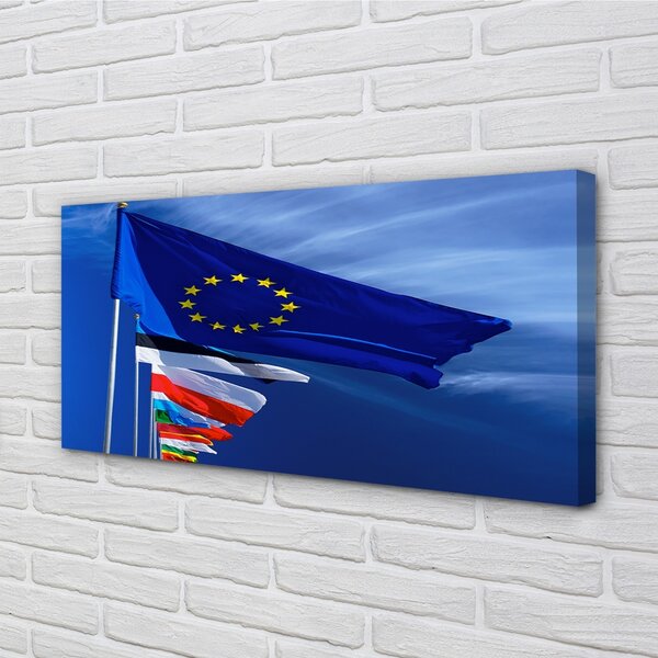 Obraz canvas rôzne vlajky 100x50 cm