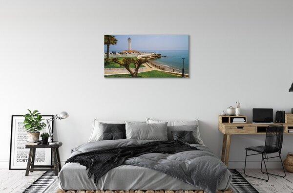 Obraz na plátne Španielsko pobreží maják 100x50 cm