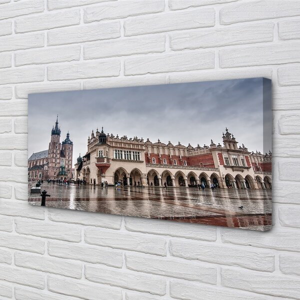 Obraz na plátne Krakow kostol Cloth dážď 100x50 cm