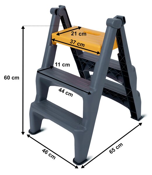 4Home Obojstranné plastové schodíky Dual, 3 stupne