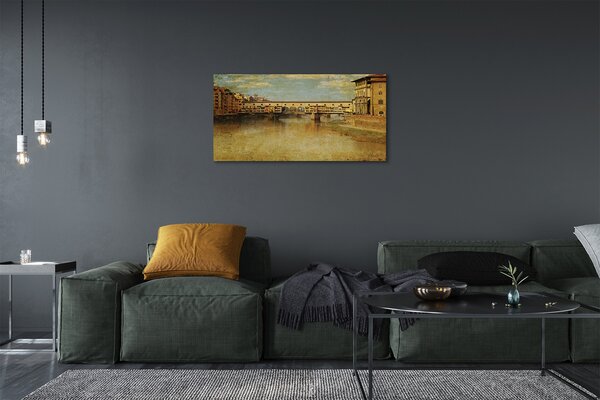 Obraz na plátne Italy River Mosty budovy 100x50 cm