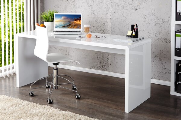Estila Moderný dizajnový kancelárský stôl Fast Trade biely 140cm