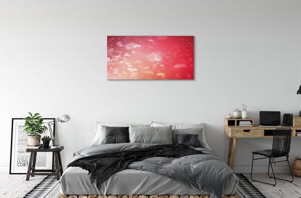 Obraz canvas Červené srdce pozadia 100x50 cm