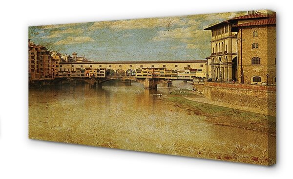 Obraz na plátne Italy River Mosty budovy 100x50 cm