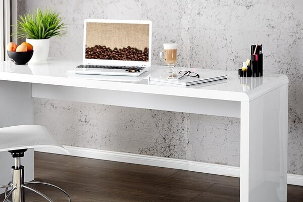 Estila Moderný dizajnový kancelárský stôl Fast Trade biely 140cm