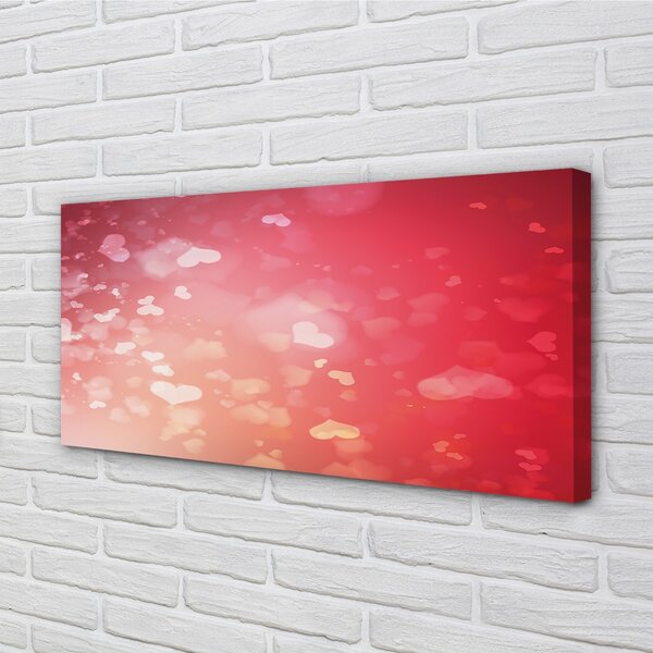 Obraz canvas Červené srdce pozadia 100x50 cm