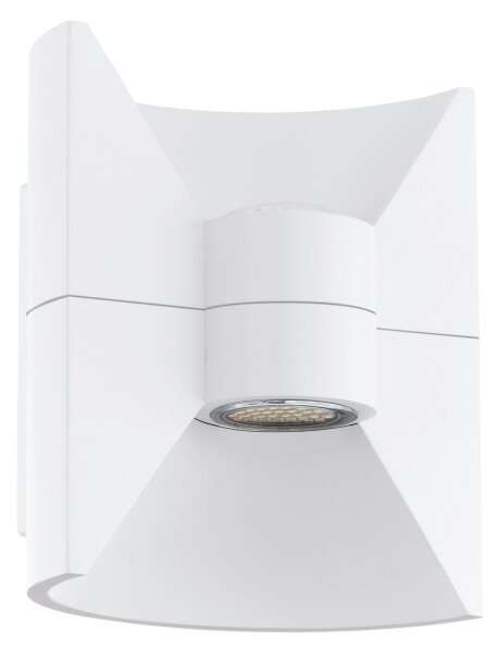 Eglo 93367 -LED Vonkajšie nástenné svietidlo REDONDO Biela 2xLED-SMD/2,5W/230V IP44