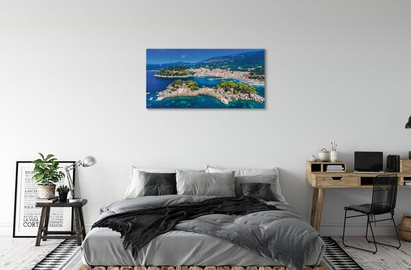 Obraz na plátne Grécko Panorama more mesto 100x50 cm