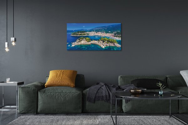 Obraz na plátne Grécko Panorama more mesto 100x50 cm