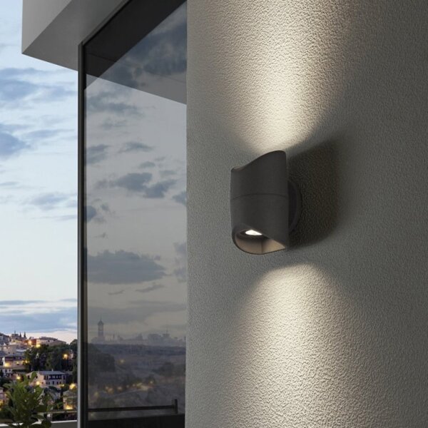 Eglo 95076 - Vonkajšie nástenné svietidlo ABRANTES 2xLED/6W/230V IP44