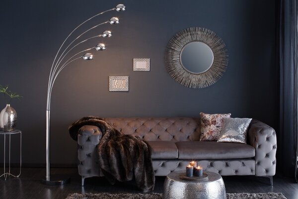 Estila Dizajnová moderná stojaca lampa Five Lights chrómová
