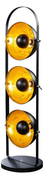 Estila Moderná dizajnová stojaca lampa Studio čierno-zlatá 130cm