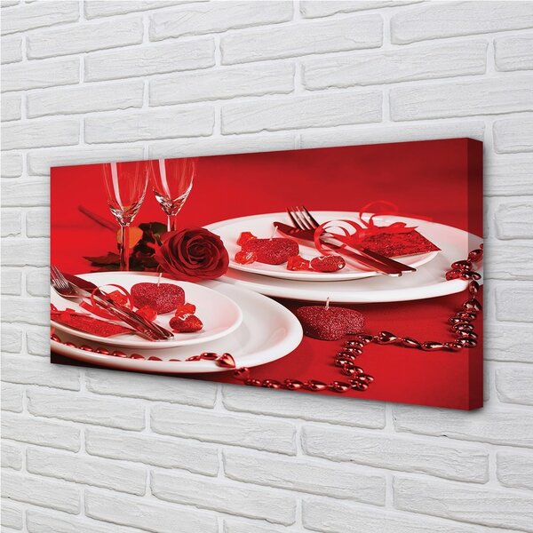 Obraz canvas Rose srdce okuliare 100x50 cm