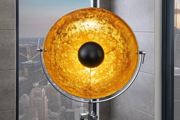 Estila Štýlová stojaca lampa Big štúdio 160cm čierna / zlatá