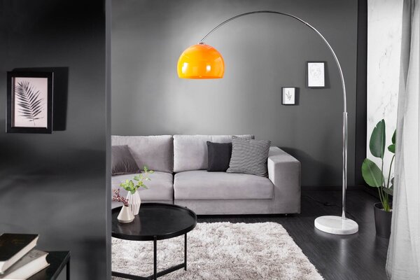 Estila Dizajnová jedinečná stojaca lampa Big Bow II oranžová 175 - 205cm