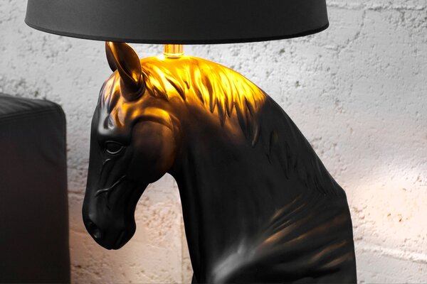 Estila Extravagantná štýlová stojaca lampa Black Beauty čierna 130cm