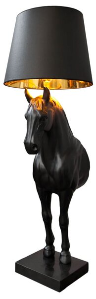 Estila Extravagantná štýlová stojaca lampa Black Beauty čierna 130cm