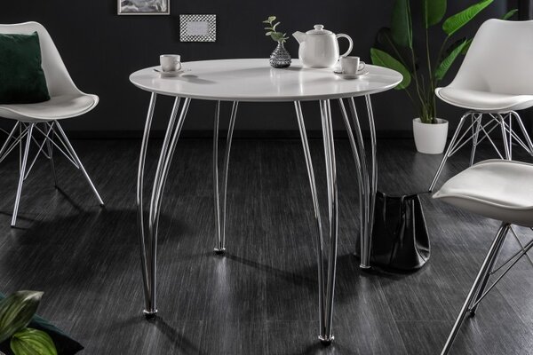 Estila Dizajnová Stolička Scandinavia retro biela
