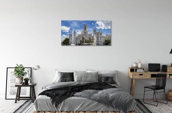 Obraz na plátne Spain Fountain Palace Madrid 100x50 cm