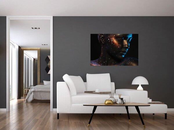 Trblietavý obraz ženy (90x60 cm)