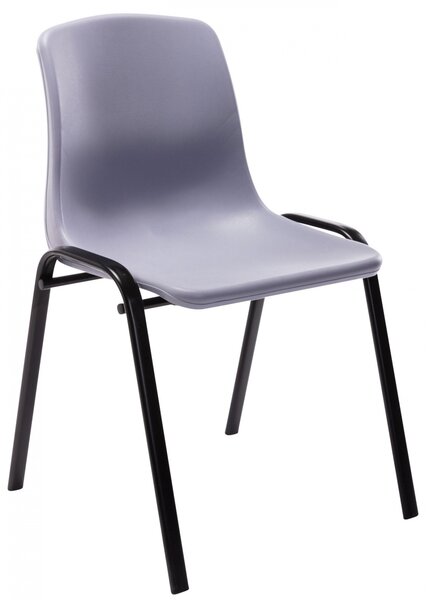 Stohovateľná plastová stolička Nowra - Sivá