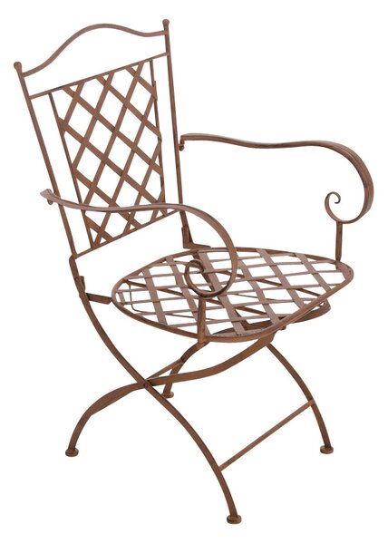 Kovová stolička Adara - Hnedá antik