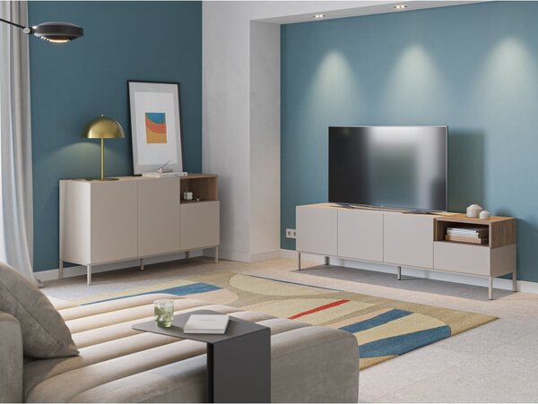 Krémová komoda 140x80 cm Cailin – Marckeric
