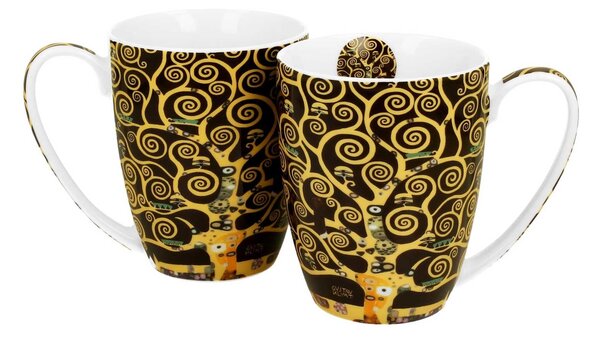 Porcelánový hrnček Klimt Tree Of Life 350 ml sada 2ks