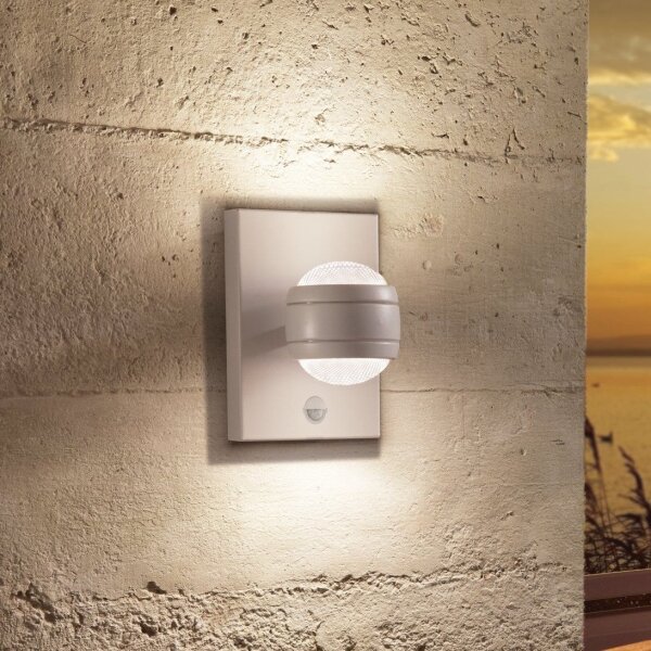 Eglo 96019 - LED vonkajšie nástenné svietidlo s čidlom SESIMBA 1 2xLED/3,7W IP44