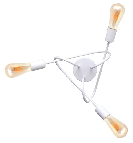 Detský prisadený luster OXFORD 3xE27/15W/230V biela