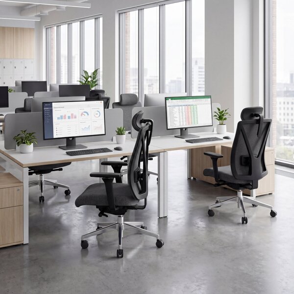 Ergonomická kancelárska stolička tmavosivá VECTOR