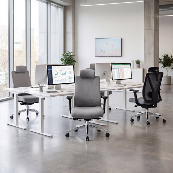 Ergonomická kancelárska stolička sivá VECTOR