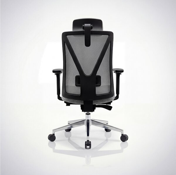 Ergonomická kancelárska stolička sivá so sieťovinou VECTOR