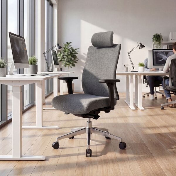 Ergonomická kancelárska stolička tmavosivá VECTOR
