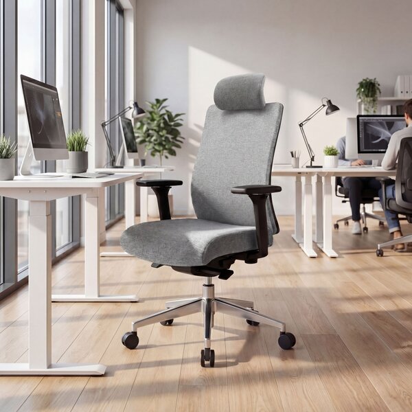 Ergonomická kancelárska stolička sivá VECTOR
