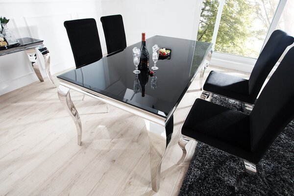 Estila Luxusný jedálenský stôl Modern Barock 200cm čierny