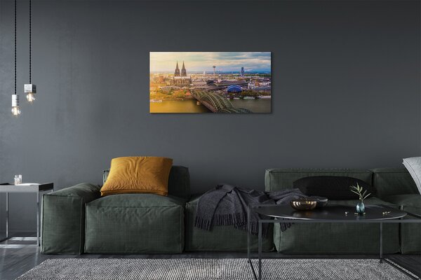 Obraz na plátne Nemecko panorama riečny mosty 100x50 cm