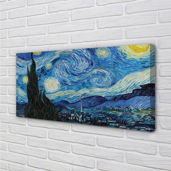 Obraz canvas Hviezdna noc - Vincent van Gogh 100x50 cm