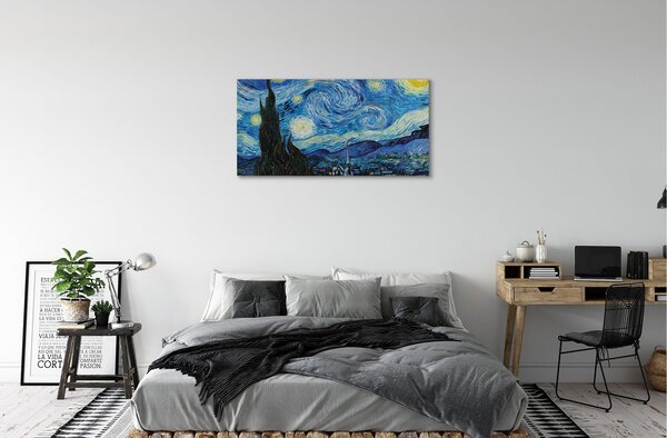 Obraz canvas Hviezdna noc - Vincent van Gogh 100x50 cm