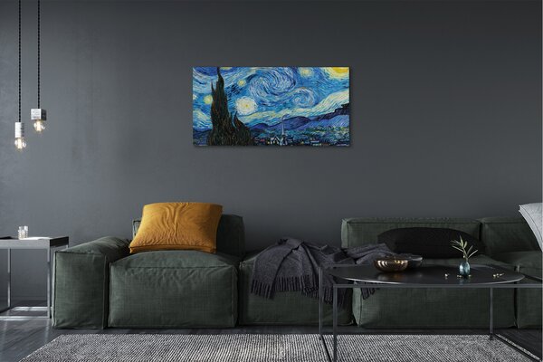 Obraz canvas Hviezdna noc - Vincent van Gogh 100x50 cm