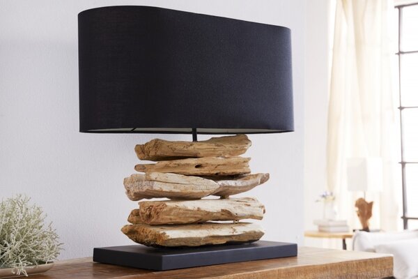 Estila Dizajnová stolná lampa Riverine II čierna