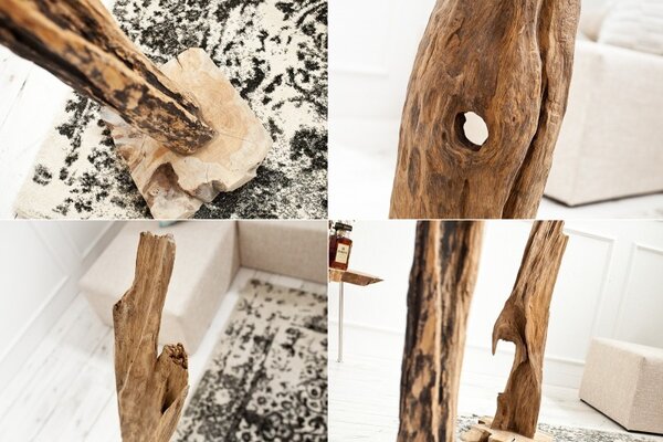 Estila Jedinečná dizajnová socha Reef 100-125cm teak