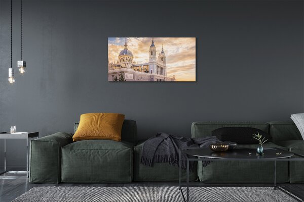 Obraz na plátne Španielsko Cathedral pri západe slnka 100x50 cm