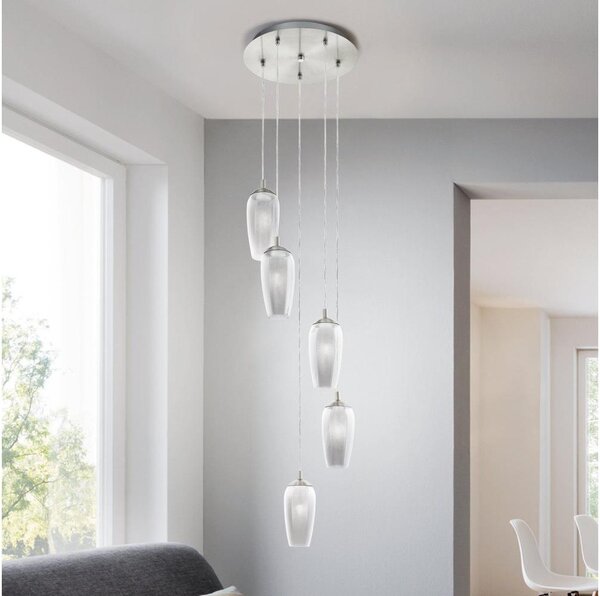 Eglo 96345 - LED závesné svietidlo na lanku FARSALA 5xG9/2,5W/230V