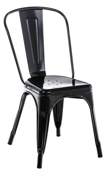 Kovová stolička Ben - Čierna