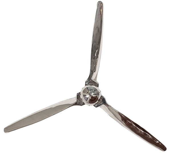 Estila Dizajnová nástenná dekorácia Vrtuľa 60cm strieborná