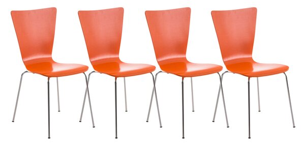 Stolička Aaron (SET 4 ks) - Oranžová